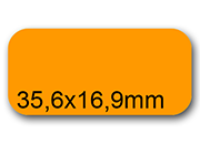 wereinaristea EtichetteAutoadesive, 35,6x16,9(16,9x35,6mm) CartaARANCIONE Adesivo permanente, angoli arrotondati, per ink-jet, laser e fotocopiatrici, su foglio A4 (210x297mm) bra2979AR
