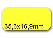wereinaristea EtichetteAutoadesive, 35,6x16,9(16,9x35,6mm) CartaGIALLA Adesivo permanente, angoli arrotondati, per ink-jet, laser e fotocopiatrici, su foglio A4 (210x297mm).