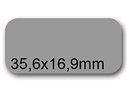 wereinaristea EtichetteAutoadesive, 35,6x16,9(16,9x35,6mm) CartaGRIGIA Adesivo permanente, angoli arrotondati, per ink-jet, laser e fotocopiatrici, su foglio A4 (210x297mm).