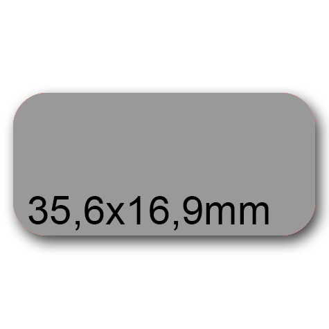 wereinaristea EtichetteAutoadesive, 35,6x16,9(16,9x35,6mm) CartaGRIGIA Adesivo permanente, angoli arrotondati, per ink-jet, laser e fotocopiatrici, su foglio A4 (210x297mm).
