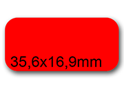 wereinaristea EtichetteAutoadesive, 35,6x16,9(16,9x35,6mm) CartaROSSA Adesivo permanente, angoli arrotondati, per ink-jet, laser e fotocopiatrici, su foglio A4 (210x297mm) bra2979RO