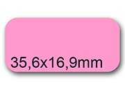 wereinaristea EtichetteAutoadesive, 35,6x16,9(16,9x35,6mm) CartaROSA Adesivo permanente, angoli arrotondati, per ink-jet, laser e fotocopiatrici, su foglio A4 (210x297mm).