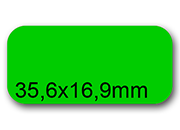 wereinaristea EtichetteAutoadesive, 35,6x16,9(16,9x35,6mm) CartaVERDE Adesivo permanente, angoli arrotondati, per ink-jet, laser e fotocopiatrici, su foglio A4 (210x297mm) bra2979VE