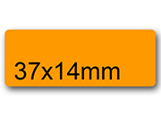 wereinaristea EtichetteAutoadesive, 37x14(14x37mm) CartaARANCIONE ARANCIONE, adesivo Permanente, angoli arrotondati, per ink-jet, laser e fotocopiatrici, su foglio A4 (210x297mm) BRA2982ar