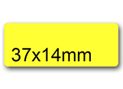 wereinaristea EtichetteAutoadesive, 37x14(14x37mm) CartaGIALLA GIALLO, adesivo Permanente, angoli arrotondati, per ink-jet, laser e fotocopiatrici, su foglio A4 (210x297mm) bra2982GI