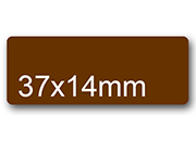 wereinaristea EtichetteAutoadesive, 37x14(14x37mm) CartaMARRONE MARRONE, adesivo Permanente, angoli arrotondati, per ink-jet, laser e fotocopiatrici, su foglio A4 (210x297mm) BRA2982ma