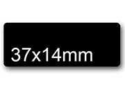 wereinaristea EtichetteAutoadesive, 37x14(14x37mm) CartaNERA Adesivo Permanente, angoli arrotondati, per ink-jet, laser e fotocopiatrici, su foglio A4 (210x297mm) BRA2982ne