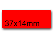 wereinaristea EtichetteAutoadesive, 37x14(14x37mm) CartaROSSA ROSSO, adesivo Permanente, angoli arrotondati, per ink-jet, laser e fotocopiatrici, su foglio A4 (210x297mm) bra2982RO