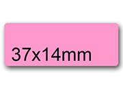 wereinaristea EtichetteAutoadesive, 37x14(14x37mm) CartaROSA ROSA, adesivo Permanente, angoli arrotondati, per ink-jet, laser e fotocopiatrici, su foglio A4 (210x297mm) BRA2982rs