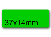 wereinaristea EtichetteAutoadesive, 37x14(14x37mm) CartaVERDE VERDE, adesivo Permanente, angoli arrotondati, per ink-jet, laser e fotocopiatrici, su foglio A4 (210x297mm).