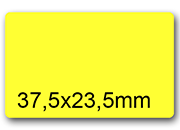 wereinaristea EtichetteAutoadesive, 37,5x23,5(23,5x37,5mm) CartaGIALLA GIALLO, adesivo Permanente, angoli arrotondati, per ink-jet, laser e fotocopiatrici, su foglio A4 (210x297mm) bra2983GI