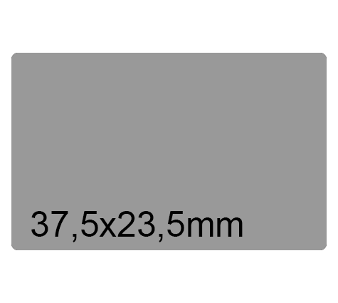 wereinaristea EtichetteAutoadesive, 37,5x23,5(23,5x37,5mm) CartaGRIGIA GRIGIO, adesivo Permanente, angoli arrotondati, per ink-jet, laser e fotocopiatrici, su foglio A4 (210x297mm).