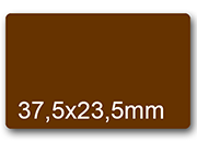 wereinaristea EtichetteAutoadesive, 37,5x23,5(23,5x37,5mm) CartaMARRONE MARRONE, adesivo Permanente, angoli arrotondati, per ink-jet, laser e fotocopiatrici, su foglio A4 (210x297mm).