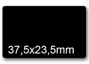wereinaristea EtichetteAutoadesive, 37,5x23,5(23,5x37,5mm) CartaNERA NERO, adesivo Permanente, angoli arrotondati, per ink-jet, laser e fotocopiatrici, su foglio A4 (210x297mm) bra2983NE