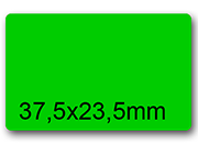 wereinaristea EtichetteAutoadesive, 37,5x23,5(23,5x37,5mm) CartaVERDE VERDE, adesivo Permanente, angoli arrotondati, per ink-jet, laser e fotocopiatrici, su foglio A4 (210x297mm) bra2983VE