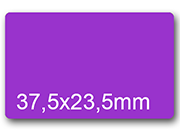 wereinaristea EtichetteAutoadesive, 37,5x23,5(23,5x37,5mm) CartaVIOLA VIOLA, adesivo Permanente, angoli arrotondati, per ink-jet, laser e fotocopiatrici, su foglio A4 (210x297mm).