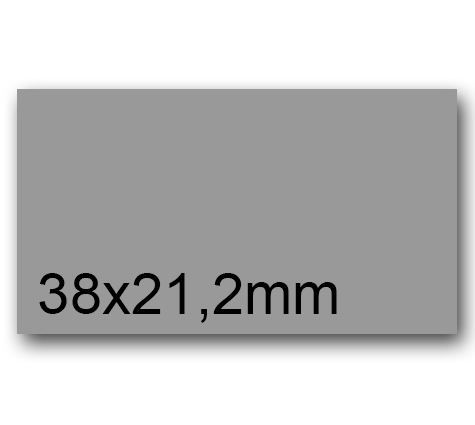 wereinaristea EtichetteAutoadesive, 38x21,2(21,2x38mm) CartaGRIGIA GRIGIO, adesivo Permanente, angoli a spigolo, per ink-jet, laser e fotocopiatrici, su foglio A4 (210x297mm).