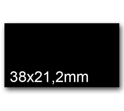 wereinaristea EtichetteAutoadesive, 38x21,2(21,2x38mm) CartaNERA NERO, adesivo Permanente, angoli a spigolo, per ink-jet, laser e fotocopiatrici, su foglio A4 (210x297mm).