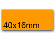 wereinaristea EtichetteAutoadesive, 40x16(16x40mm) CartaARANCIONE ARANCIONE, adesivo Permanente, angoli a spigolo, per ink-jet, laser e fotocopiatrici, su foglio A4 (210x297mm).