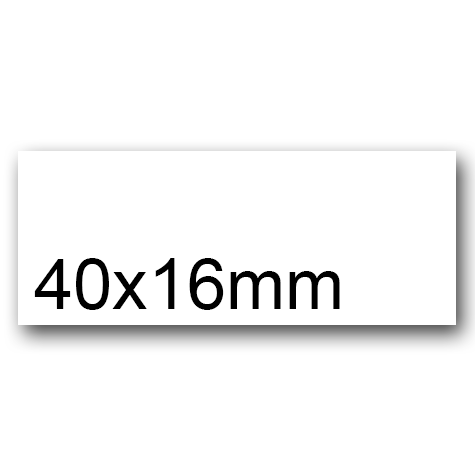 wereinaristea EtichetteAutoadesive, 40x16(16x40mm) CartaBIANCA BIANCO, adesivo Permanente, angoli a spigolo, per ink-jet, laser e fotocopiatrici, su foglio A4 (210x297mm).
