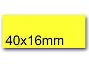 wereinaristea EtichetteAutoadesive, 40x16(16x40mm) CartaGIALLA GIALLO, adesivo Permanente, angoli a spigolo, per ink-jet, laser e fotocopiatrici, su foglio A4 (210x297mm) bra2986GI