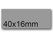 wereinaristea EtichetteAutoadesive, 40x16(16x40mm) CartaGRIGIA GRIGIO, adesivo Permanente, angoli a spigolo, per ink-jet, laser e fotocopiatrici, su foglio A4 (210x297mm) BRA2986gr