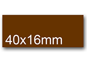 wereinaristea EtichetteAutoadesive, 40x16(16x40mm) CartaMARRONE MARRONE, adesivo Permanente, angoli a spigolo, per ink-jet, laser e fotocopiatrici, su foglio A4 (210x297mm).