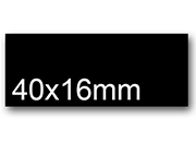 wereinaristea EtichetteAutoadesive, 40x16(16x40mm) CartaNERA NERO, adesivo Permanente, angoli a spigolo, per ink-jet, laser e fotocopiatrici, su foglio A4 (210x297mm) BRA2986ne