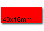 wereinaristea EtichetteAutoadesive, 40x16(16x40mm) CartaROSSA ROSSO, adesivo Permanente, angoli a spigolo, per ink-jet, laser e fotocopiatrici, su foglio A4 (210x297mm) bra2986RO