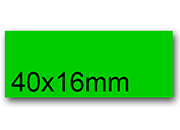 wereinaristea EtichetteAutoadesive, 40x16(16x40mm) CartaVERDE VERDE, adesivo Permanente, angoli a spigolo, per ink-jet, laser e fotocopiatrici, su foglio A4 (210x297mm).