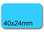 wereinaristea EtichetteAutoadesive, 40x24(24x40mm) Carta AZZURRO, adesivo Permanente, angoli arrotondati, per ink-jet, laser e fotocopiatrici, su foglio A4 (210x297mm) bra2987AZ