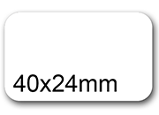 wereinaristea EtichetteAutoadesive, 40x24(24x40mm) Carta BIANCO, adesivo Permanente, angoli arrotondati, per ink-jet, laser e fotocopiatrici, su foglio A4 (210x297mm) bra2987
