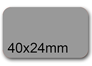 wereinaristea EtichetteAutoadesive, 40x24(24x40mm) Carta GRIGIO, adesivo Permanente, angoli arrotondati, per ink-jet, laser e fotocopiatrici, su foglio A4 (210x297mm) BRA2987gr