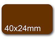 wereinaristea EtichetteAutoadesive, 40x24(24x40mm) Carta MARRONE, adesivo Permanente, angoli arrotondati, per ink-jet, laser e fotocopiatrici, su foglio A4 (210x297mm) BRA2987ma