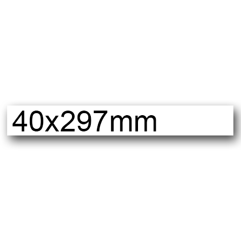 wereinaristea EtichetteAutoadesive, 40x297(297x40mm) Carta BIANCO, adesivo Permanente, angoli a spigolo, per ink-jet, laser e fotocopiatrici, su foglio A4 (210x297mm).