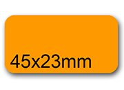 wereinaristea EtichetteAutoadesive, 45x23(23x45mm) Carta ARANCIONE, adesivo Permanente, angoli arrotondati, per ink-jet, laser e fotocopiatrici, su foglio A4 (210x297mm).
