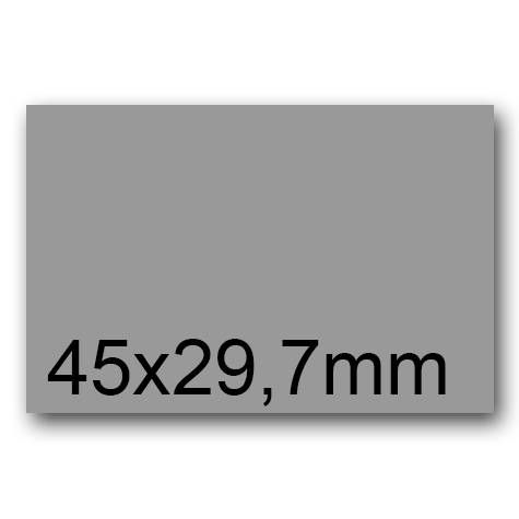 wereinaristea EtichetteAutoadesive, 45x29,7(29,7x45mm) Carta GRIGIO, adesivo Permanente, angoli a spigolo, per ink-jet, laser e fotocopiatrici, su foglio A4 (210x297mm).