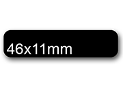 wereinaristea EtichetteAutoadesive, 46x11(11x46mm) Carta NERO, adesivo Permanente, angoli arrotondati, per ink-jet, laser e fotocopiatrici, su foglio A4 (210x297mm) BRA3001ne