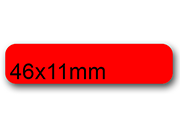 wereinaristea EtichetteAutoadesive, 46x11(11x46mm) Carta ROSSO, adesivo Permanente, angoli arrotondati, per ink-jet, laser e fotocopiatrici, su foglio A4 (210x297mm) bra3001RO