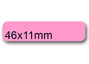 wereinaristea EtichetteAutoadesive, 46x11(11x46mm) Carta ROSA, adesivo Permanente, angoli arrotondati, per ink-jet, laser e fotocopiatrici, su foglio A4 (210x297mm) BRA3001rs