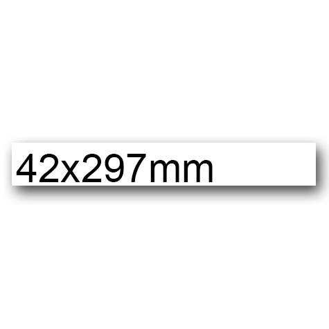 wereinaristea EtichetteAutoadesive, 42x297(297x42mm) Carta BIANCO, adesivo Permanente, angoli a spigolo, per ink-jet, laser e fotocopiatrici, su foglio A4 (210x297mm).