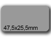 wereinaristea EtichetteAutoadesive, 47,5x25,5(25,5x47,5mm) Carta GRIGIO, adesivo Permanente, angoli arrotondati, per ink-jet, laser e fotocopiatrici, su foglio A4 (210x297mm).