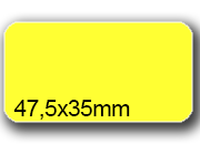 wereinaristea EtichetteAutoadesive, 47,5x35(35x47,5mm) Carta GIALLO, adesivo Permanente, angoli arrotondati, per ink-jet, laser e fotocopiatrici, su foglio A4 (210x297mm) bra3006GI