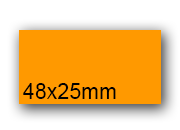 wereinaristea EtichetteAutoadesive, 47,7x70(70x47,7mm) Carta ARANCIONE, adesivo Permanente, angoli arrotondati, per ink-jet, laser e fotocopiatrici, su foglio A4 (210x297mm) bra3009AR