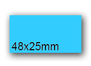 wereinaristea EtichetteAutoadesive, 47,7x70(70x47,7mm) Carta AZZURRO, adesivo Permanente, angoli arrotondati, per ink-jet, laser e fotocopiatrici, su foglio A4 (210x297mm) bra3009AZ