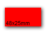 wereinaristea EtichetteAutoadesive, 47,7x70(70x47,7mm) Carta ROSSO, adesivo Permanente, angoli arrotondati, per ink-jet, laser e fotocopiatrici, su foglio A4 (210x297mm).