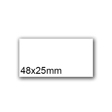 wereinaristea EtichetteAutoadesive, 48x25(25x48mm) Carta BIANCO, adesivo Permanente, angoli a spigolo, per ink-jet, laser e fotocopiatrici, su foglio A4 (210x297mm).
