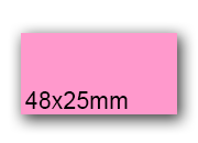wereinaristea EtichetteAutoadesive, 48x25(25x48mm) Carta ROSA, adesivo Permanente, angoli a spigolo, per ink-jet, laser e fotocopiatrici, su foglio A4 (210x297mm) bra3011RS