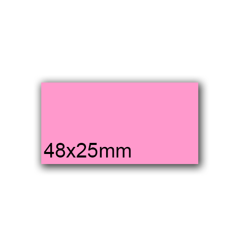 wereinaristea EtichetteAutoadesive, 48x25(25x48mm) Carta ROSA, adesivo Permanente, angoli a spigolo, per ink-jet, laser e fotocopiatrici, su foglio A4 (210x297mm).