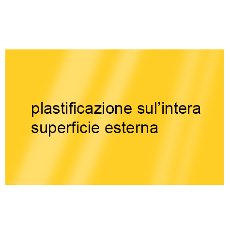 legatoria Cartoncino Sirio Plastificato Fedrigoni, GIALLO Con riserva non plastificata per adesione, formato A4 (210x297mm), 320grammi x mq (Cartoncino 290gr + plastificazione 30gr).